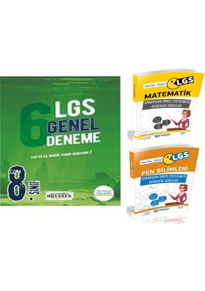 8. Sınıf 6 Genel Deneme - Yerim Seni LGS Matematik ve Fen Bilimleri