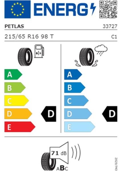 215/65 R16 Tl 98T (M+S) Explero A/t PT421 4x4 Suv Lastiği (Üretim TARIHI:2024)