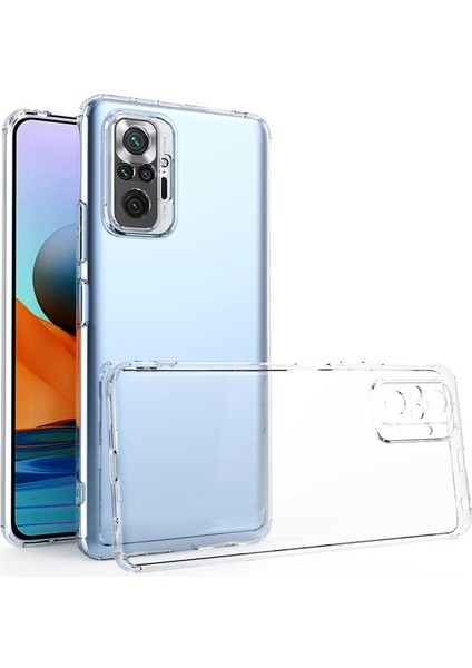 Xiaomi Redmi Note 10 Pro Kılıf Crystal Clear Liquid Soft Transparent Şeffaf Ince Silikon