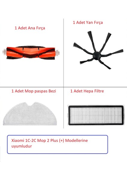 Mi Robot Mop Pro2+ (STYTJ02ZHM) ve 2c Uyumlu Yedek Parçaları