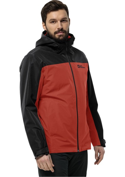 Jack Wolfskin Taubenberg 3In1 Jkt M Erkek Kırmızı Mont 1115311-2193