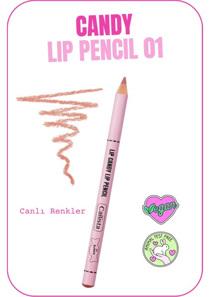 Lip Candy Dudak Kalemi 01 Butterly - Nude