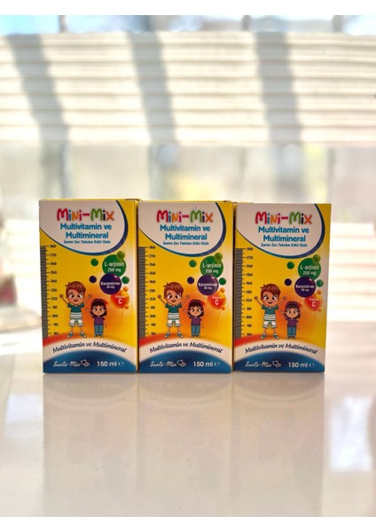 Mini-Mix Multivitamin ve Multimineral 150ML Şurup 3'lü Set
