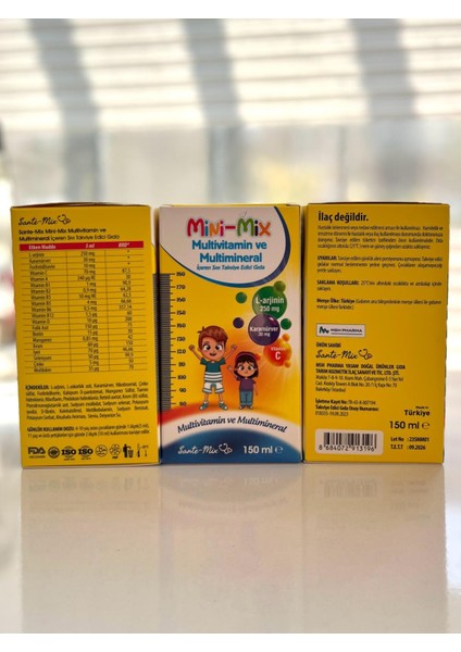 Mini-Mix Multivitamin ve Multimineral 150ML Şurup 3'lü Set