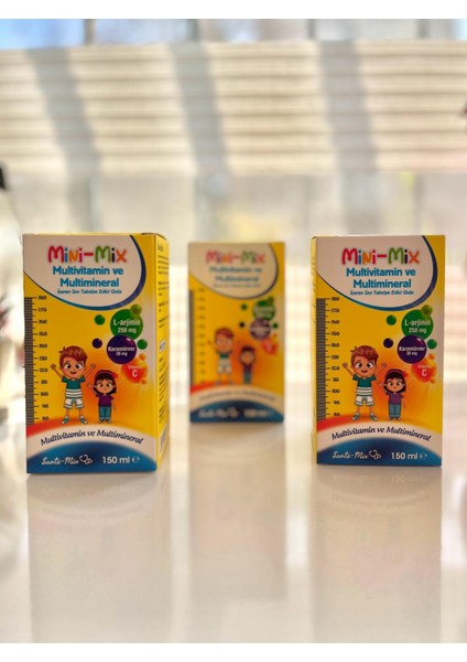 Mini-Mix Multivitamin ve Multimineral 150ML Şurup 3'lü Set