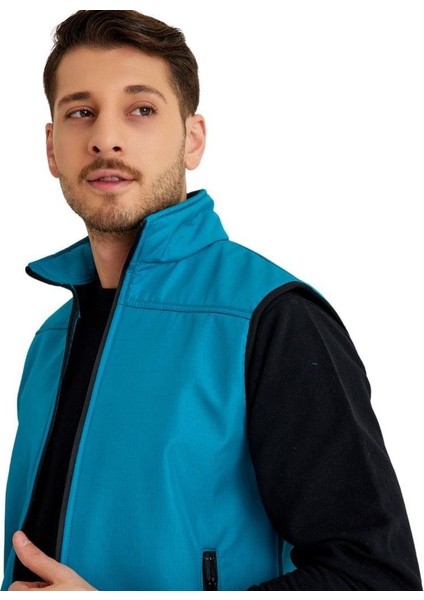 , Softshell Yelek, Turkuaz 118E2209 Antistatik-Su Itici indirimleri