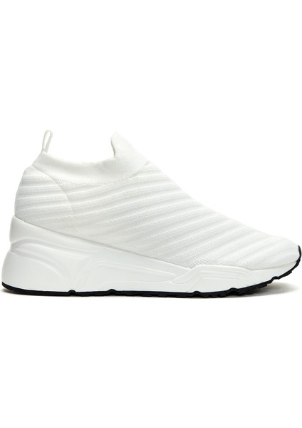 Zero Kadın Beyaz Kalın Tabanlı Sneaker 24SFD43006F