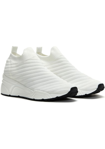Zero Kadın Beyaz Kalın Tabanlı Sneaker 24SFD43006F