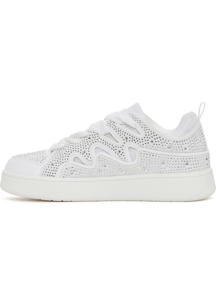 Kadın Beyaz Taşlı Sneaker fiyatları