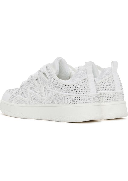 Kadın Beyaz Taşlı Sneaker indirimleri