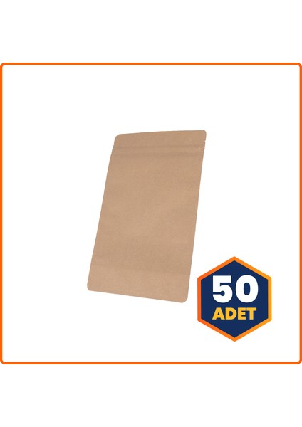 Doypack Alüminyum Kraft 13X23 cm - 50 Adet