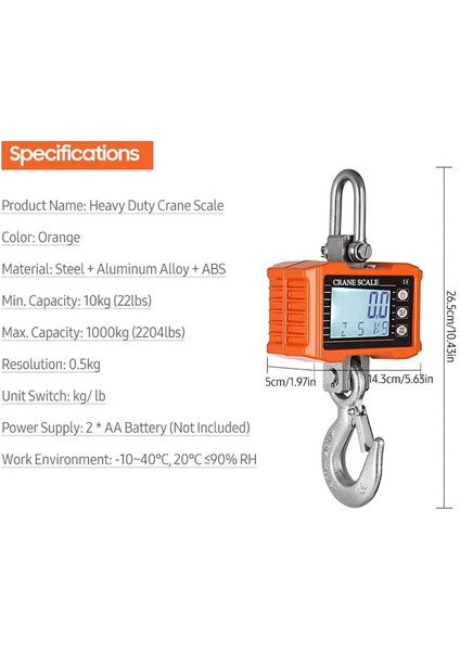 Ocs-S 1 Ton Çengel Baskül