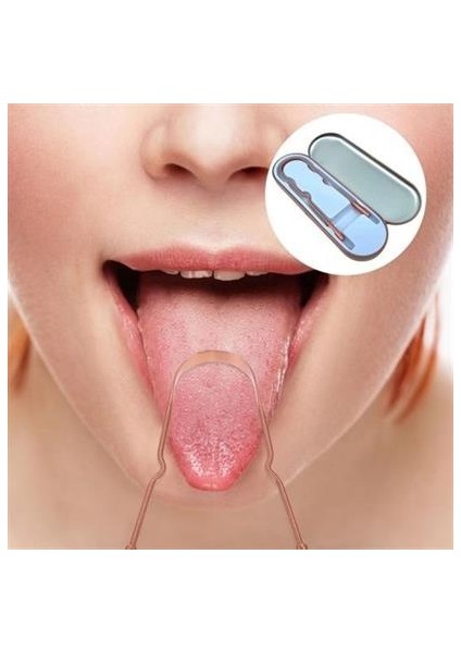 Bakır Oil Pulling Yağ Çekme Dil Aleti Dil Fırçası Sıyırıcı
