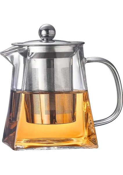 Süzgeçli Cam Demlik Isıya Dayanıklı 950 ml