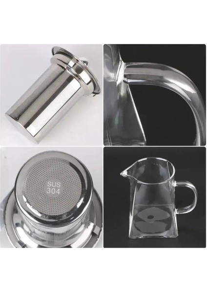 Süzgeçli Cam Demlik Isıya Dayanıklı 950 ml modelleri