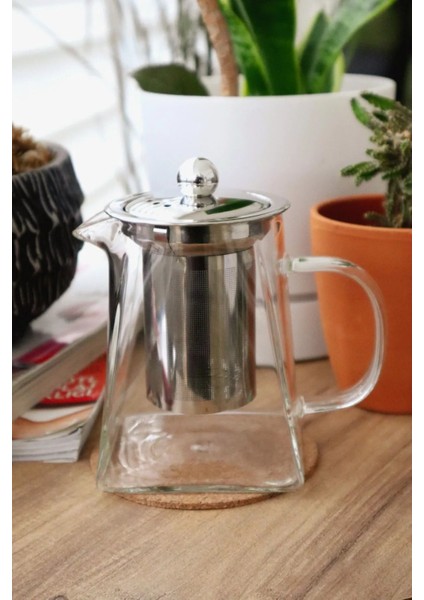 Süzgeçli Cam Demlik Isıya Dayanıklı 950 ml indirimleri