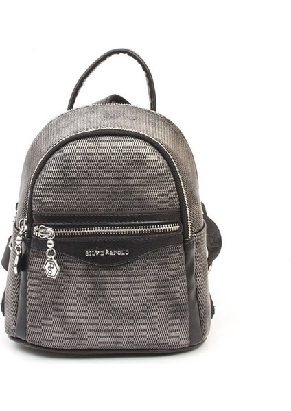Silver Polo Kadın Sırt Çantası M.gümüş - Siyah NV983 modelleri
