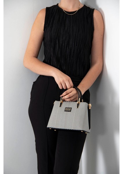 Kadın El Çantası Siyah Beyaz - Siyah NV987 fiyatları