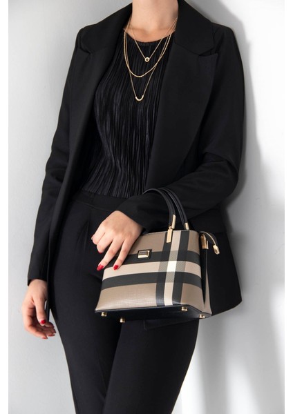 Silver Polo Kadın El Çantası Kahve - Siyah NV987