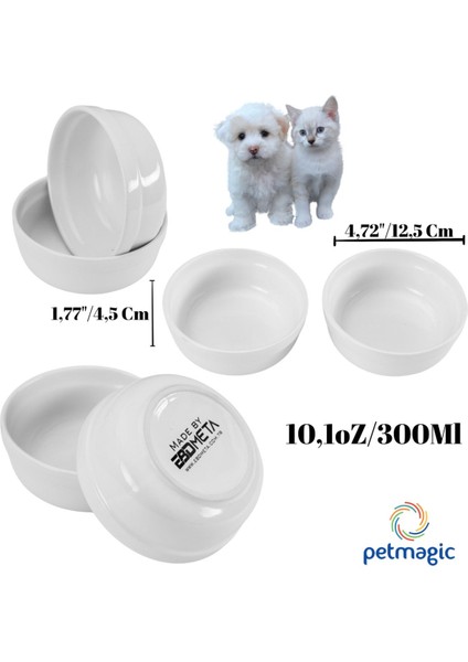 Akrilik Beyaz Seramik Tekli Evcil Hayvan Kedi ve Mini Irk Köpek Mama Kabı Siyah Pati modelleri