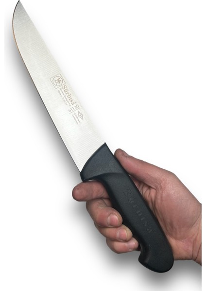 Sürbisa 61130 No3 Kesim Kelle Bıçağı Kasap Bıçağı Siyah Perçinsiz Sap
