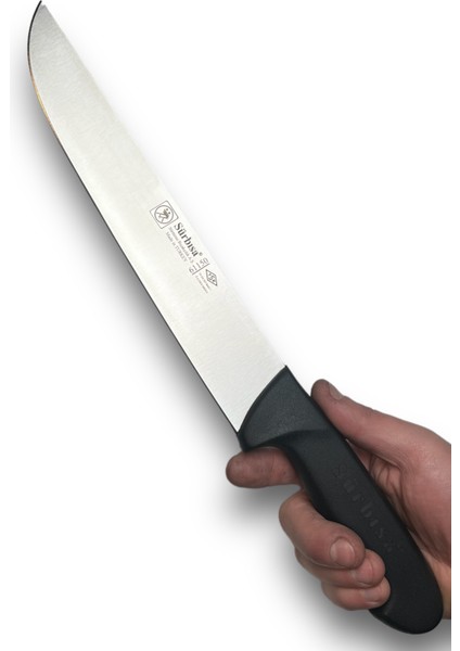 Sürbisa 61150 No5 Kesim ve Kelle Bıçağı Kasap Bıçağı Siyah Perçinsiz Sap