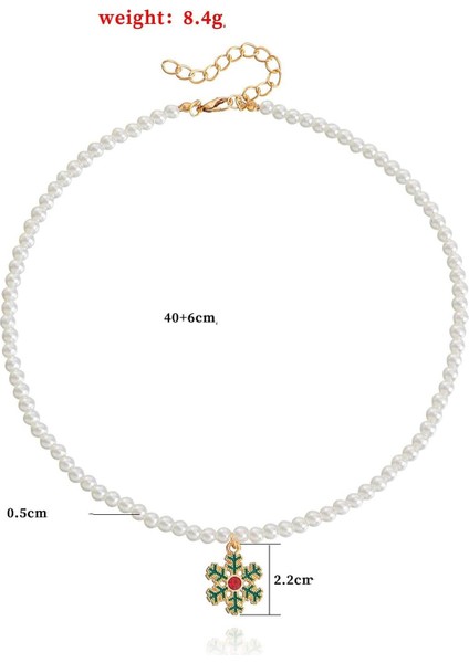 Yılbaşı Figürlü Cam Inci Kolye fırsatları