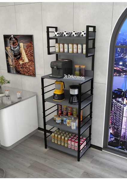 Mutfak Dolabı Raflı Mikrodalga Kiler Banyo Dolabı Çok Amaçlı Düzenleyici Kahve Köşesi Mdf 210 cm fiyatları