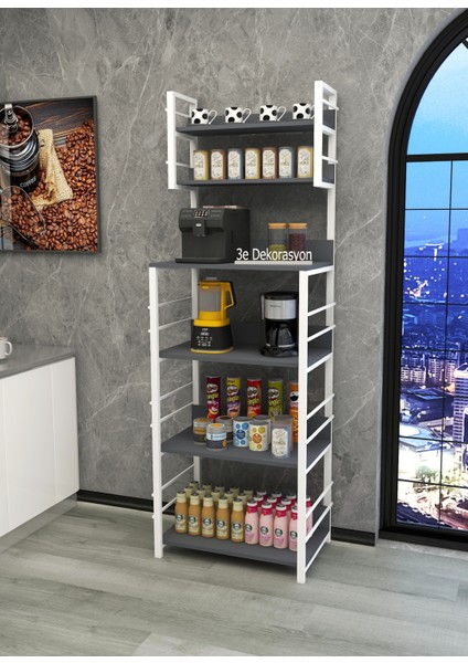 Mutfak Dolabı Raflı Mikrodalga Kiler Banyo Dolabı Çok Amaçlı Düzenleyici Kahve Köşesi Mdf 210 cm fiyatları