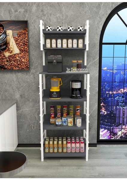 Mutfak Dolabı Raflı Mikrodalga Kiler Banyo Dolabı Çok Amaçlı Düzenleyici Kahve Köşesi Mdf 210 cm modelleri