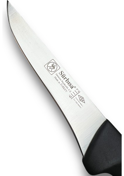 Sürbisa 61112 Kemik Sıyırma Bıçağı Kasap Bıçağı Siyah Perçinsiz Sap modelleri