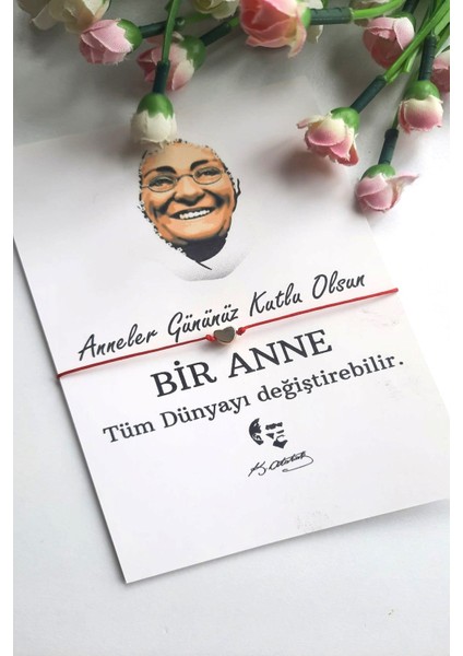 5 Adet Gold Kalpli Bileklik - Zübeyde Hanım Kuşe Kartlı Anneler Günü Hediyesi - indirimleri