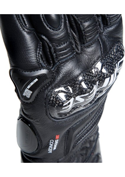 Carbon 4 Long Gloves Black Deri Eldiven