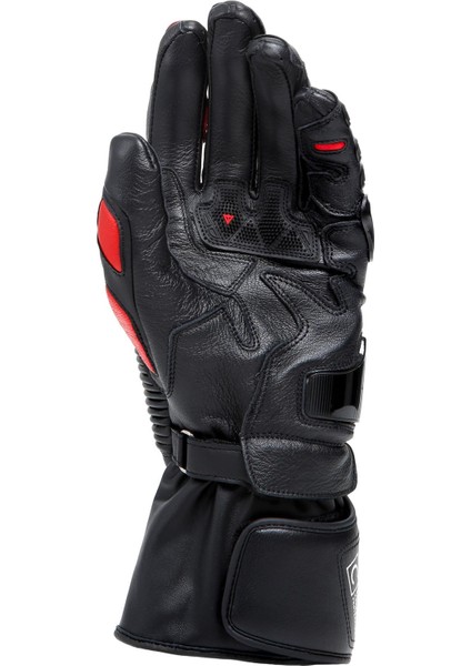 Daınese Eld/druıd 4 Lthr Gloves Black/lava-Red/whıte