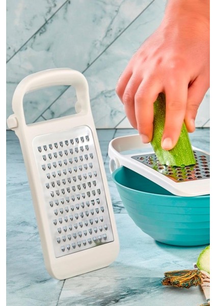 Ayrılabilir Inox Paslanmaz Çelik Rende, Pratik Katlanabilir Özel Tasarım Rende Beyaz