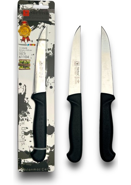 Sürbisa Sebze Bıçağı 61104 Siyah Perçinsiz Sap Orijinal indirimleri