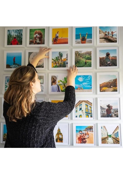 Söktak Kare Çerçeve Beyaz 3 Adet Fotoğrafsız modelleri