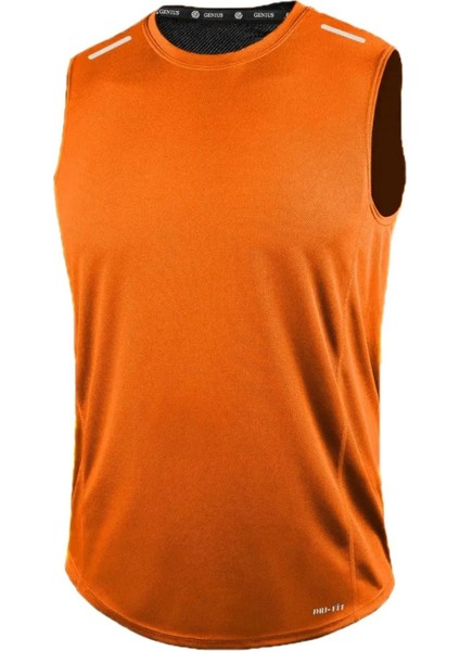 Erkek Nem Emici Hızlı Kuruma Atletik Teknik Performans Sporcu Sıfır Kol T-Shirt Drıfıt-Sıfırkol