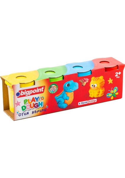 Oyun Hamuru 4'lü Set 520 Gram x 6 Adet