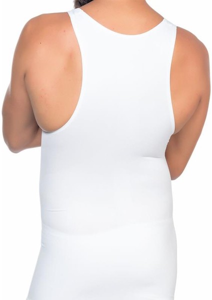MUSTREG4354 U Yaka Emay Erkek Toparlayıcı Göbek Saklayıcı Atlet Bel Korse Beyaz modelleri