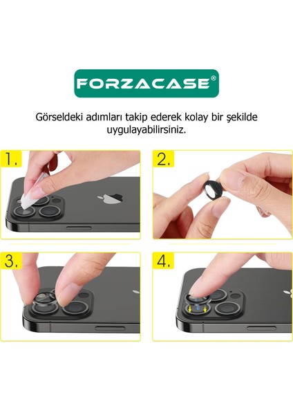 iPhone 12 Mini ile Uyumlu Kamera Camı Lens Koruyucu Halka Seti - FC381 indirimleri