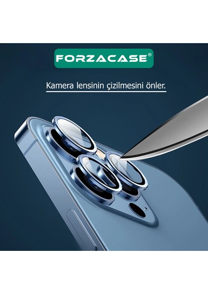 iPhone 11 Pro Max ile Uyumlu Kamera Camı Lens Koruyucu Halka Seti - FC381