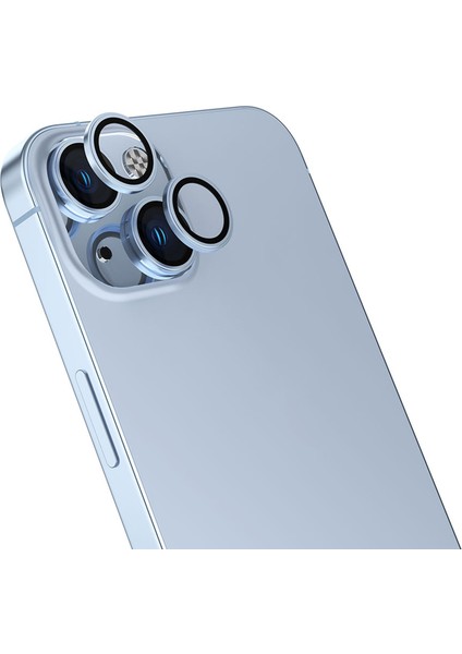 iPhone 15 Plus ile Uyumlu Kamera Camı Lens Koruyucu Halka Seti - FC381