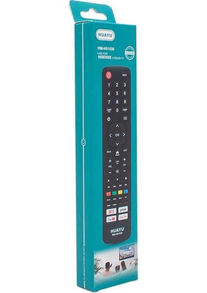 Huayu Kl Hısense RM-HS1530 Netflıx Youtube- Prıme Vıdeo Google Play Tuşlu Unıversal LCD LED Tv Kumanda fiyatları