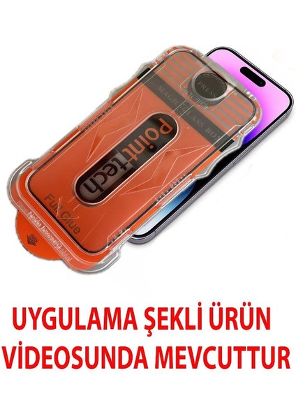 3gen Case Iphone 15 Pro Magıc Otomatik Kolay Hizalama Aparatlı Cam Ekran Koruyucu Poınt Magic