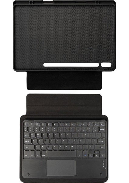 Galaxy Tab S9 11" SM-X710 Uyumlu Klavyeli Kılıf Standlı Bluetooth Klavye Trackpad Keyboard