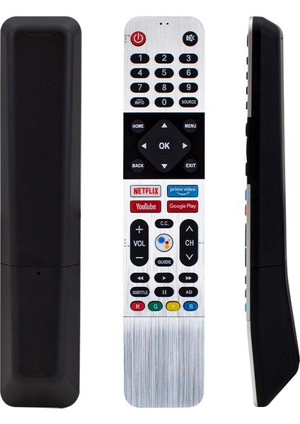 Huayu Kl Arçelik Beko Grundig Netflix Youtube Tuşlu Ses Komutlu Mikrofonlu LCD LED Tv Kumandası Uzaktan Kumanda