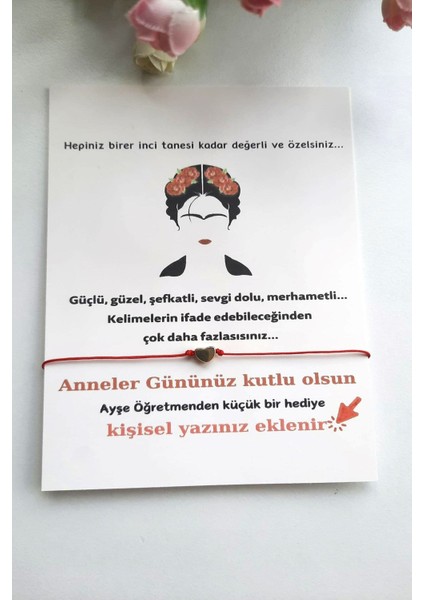 40 Adet Kişiye Özel Kartlı Inci Küpe - Kahlo Konsept - Anneler Günü Hediyesi - Jelatinli