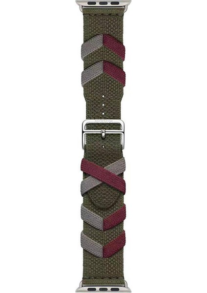 Apple Watch 6 5 4 3 2 1 Se 38 40 mm Uyumlu Kumaş Örgü Kordon Hermes Bridon Üç Boyutlu Tasarım Kayış