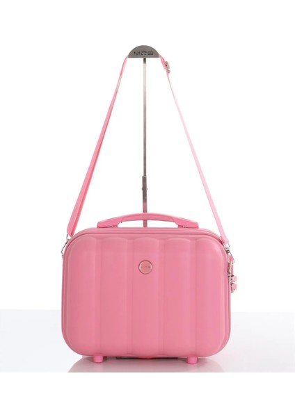 Polipropilen 4'lü Valiz Seti Büyük & Orta & Kabin & Makyaj Pembe V305 modelleri